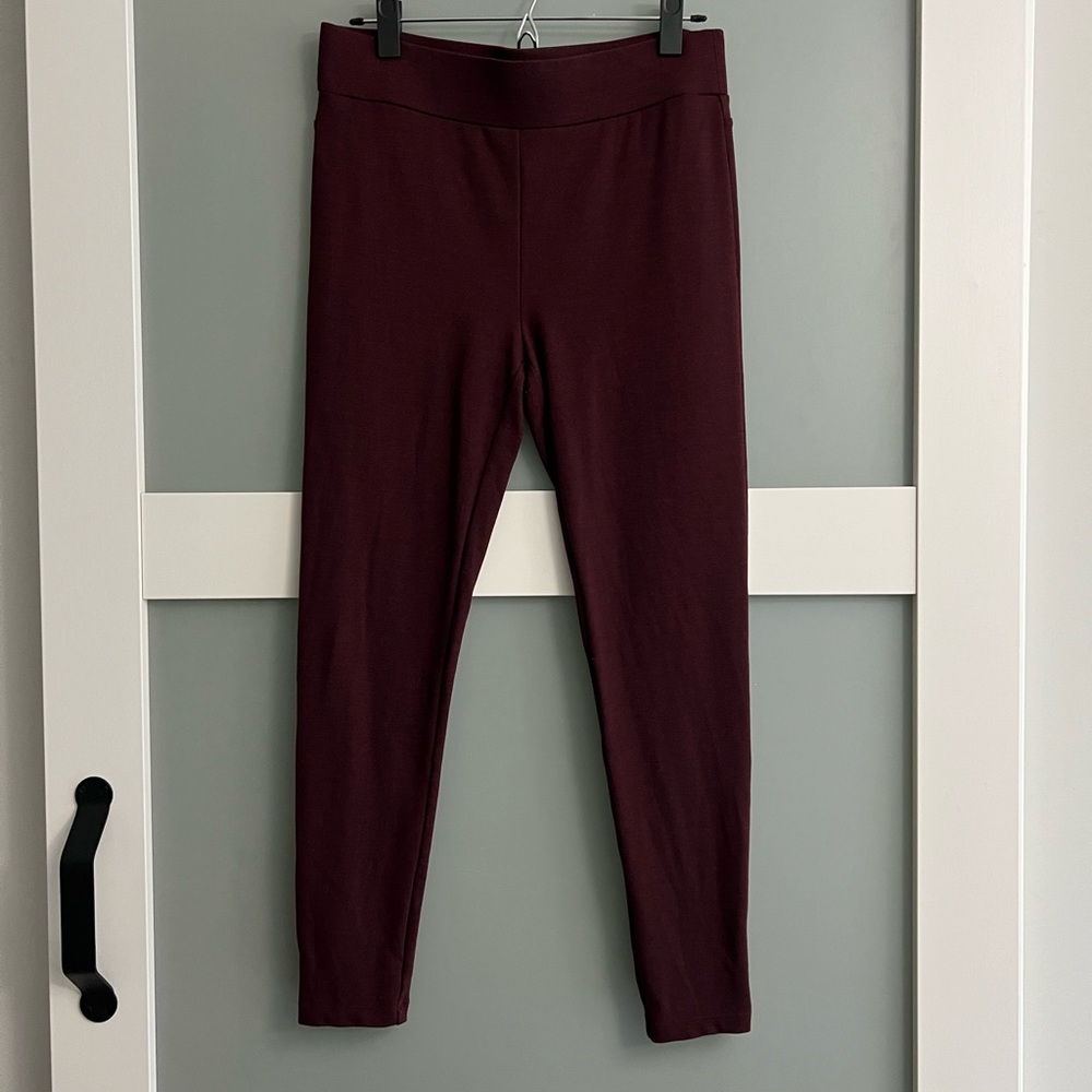 LOFT Deep Burgundy Leggings